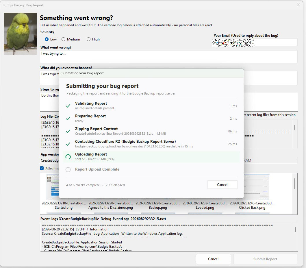 Bug Report Pre Submitted