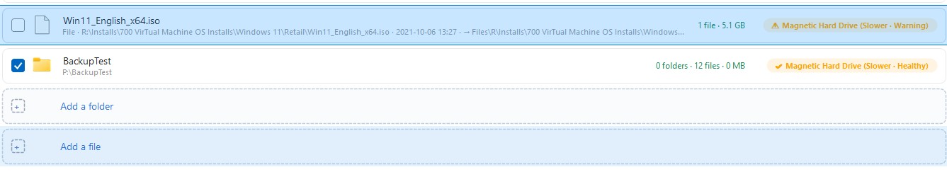 Add Custom Fles or Folders