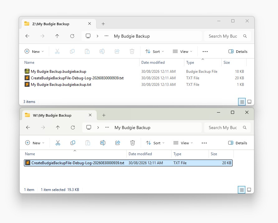 Create Budgie Backup Saved