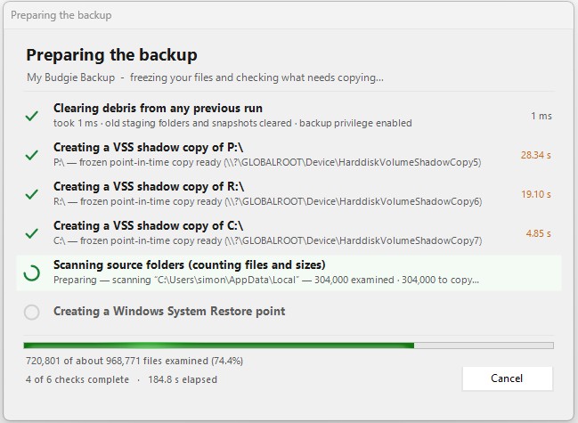 Pre Backup Scan