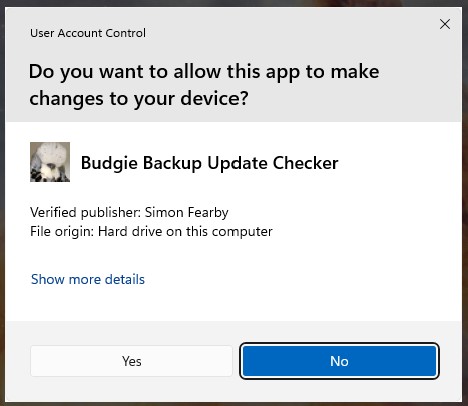 User Account Control Signed